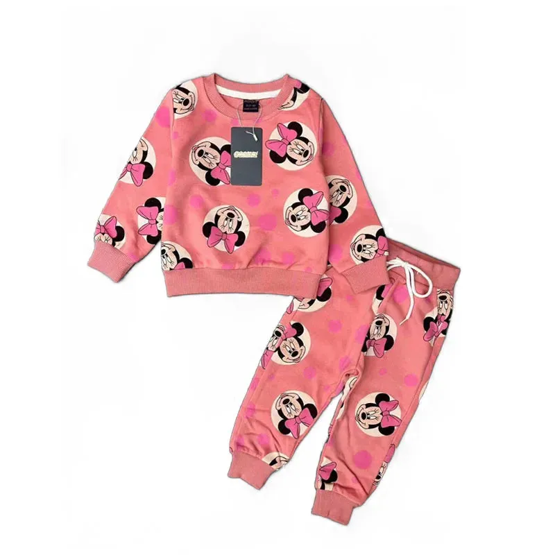 0-5Age Cartoon Baby Girl's Tracksuit Autumn Loose Fashion Children Sweatshirt Crewneck Toddler Costume Kids Sweatpants Set