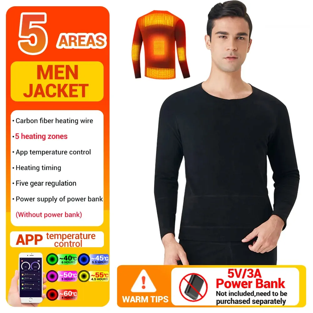 1 - AC - APP-Controlled Heated Jacket: USB-powered fleece, warm and convenient for winter