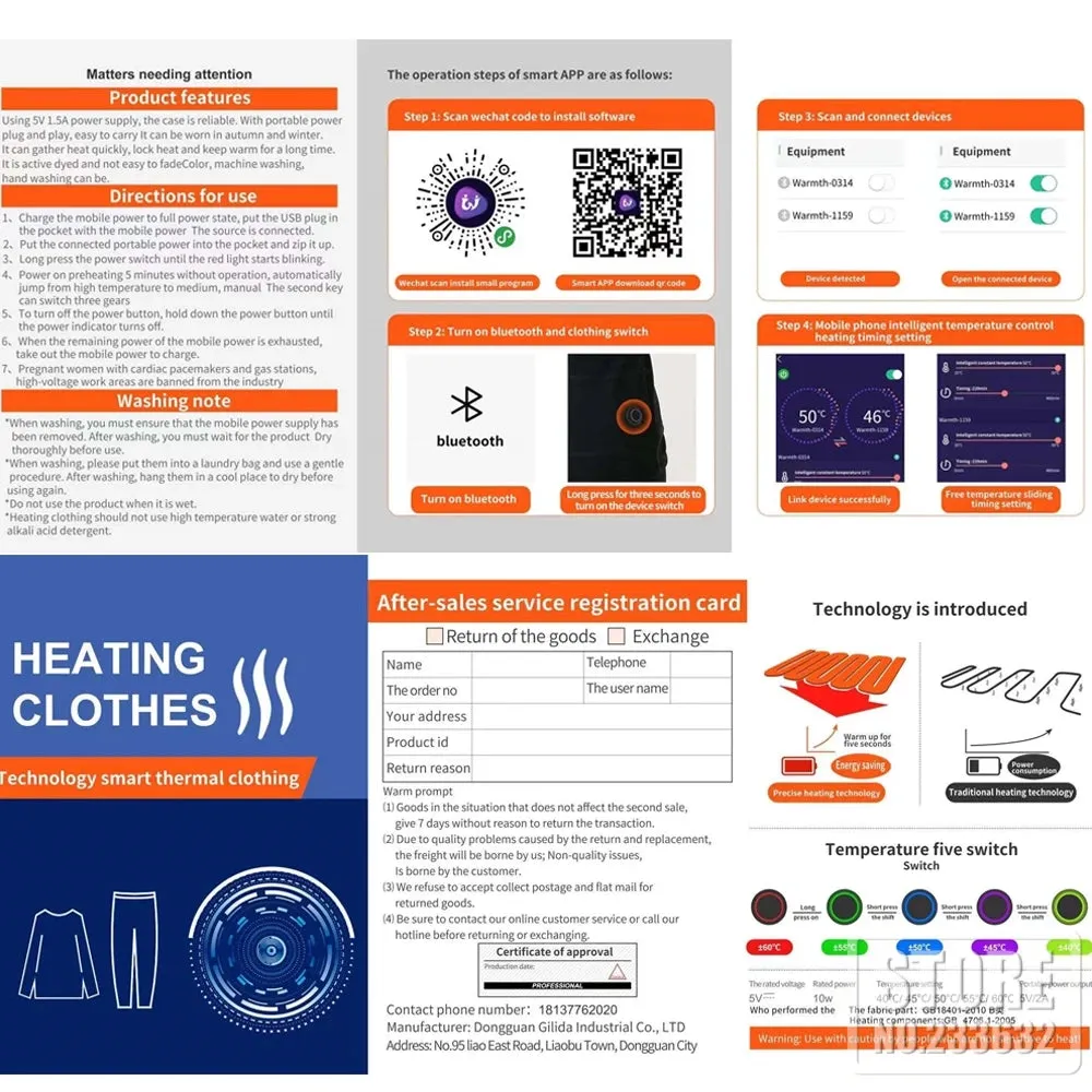 1 - AC - APP-Controlled Heated Jacket: USB-powered fleece, warm and convenient for winter