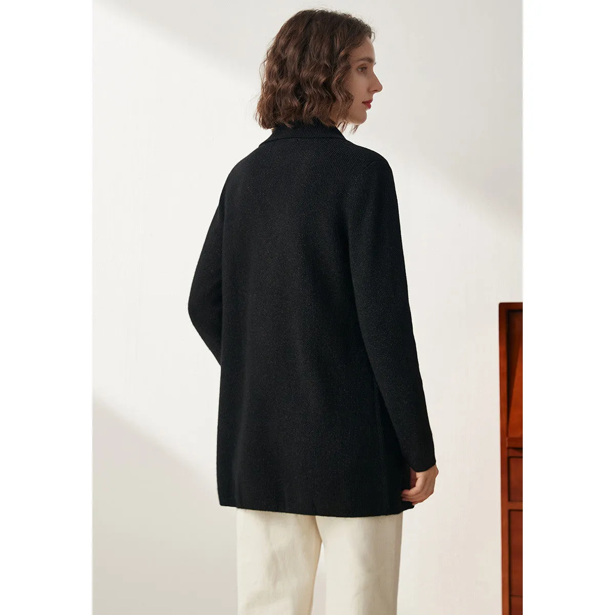 100% Cashmere Cardigan versatile and stylish Coat