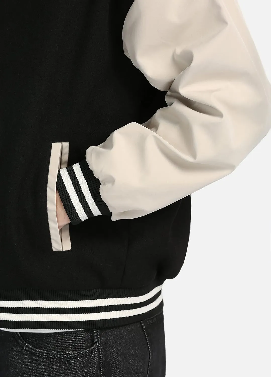 1PA1 Unisex Detachable Hooded Baseball Jacket