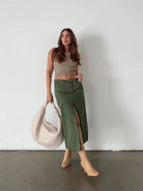 99 Low Maxi Skirt Fade Army by Abrand Jeans - FINAL SALE