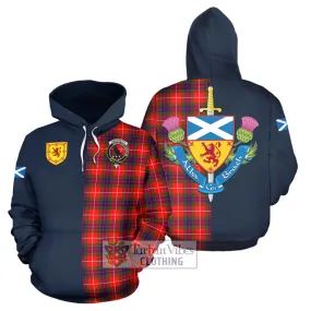 Abernethy Tartan Hoodie Alba with Scottish Lion Royal Arm Half Style