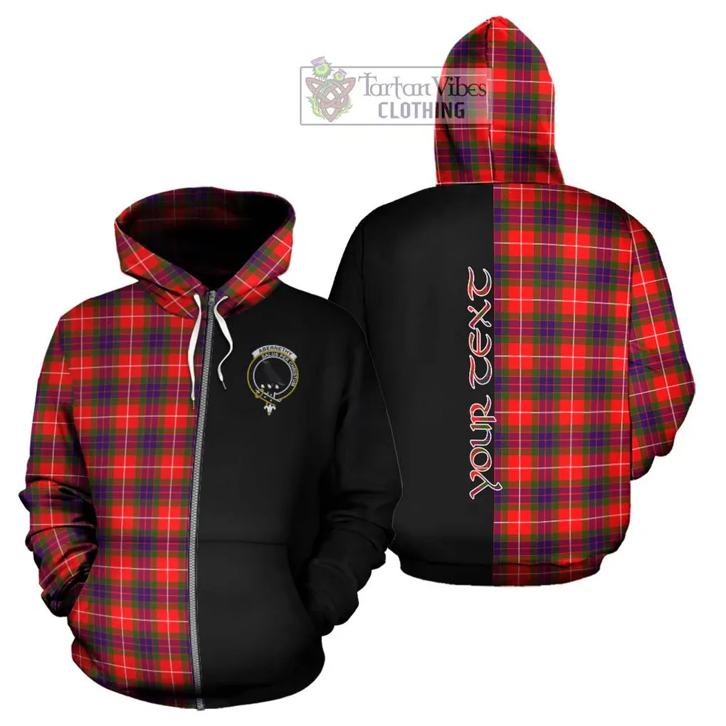 Abernethy Tartan Hoodie with Family Crest and Half Of Me Style