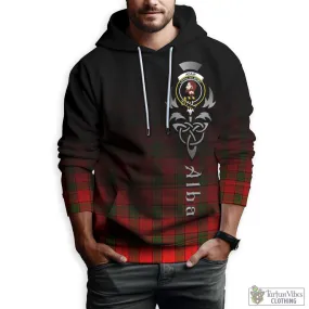 Adair Tartan Hoodie Featuring Alba Gu Brath Family Crest Celtic Inspired