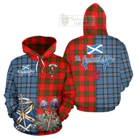 Adair Tartan Hoodie Happy St. Andrew's Day Half Tartan Style