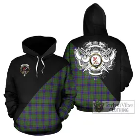 Adam Tartan Hoodie with Family Crest and Military Logo Style