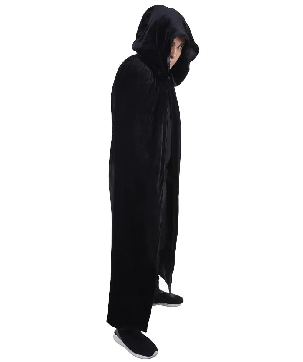 Adult Men's Vampire Cape Costume | Black Halloween Costume