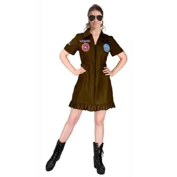 Adult Top Gun Fighter Pilot Lady Costume