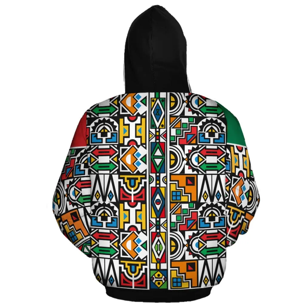 African Ndebele Pattern All-over Hoodie