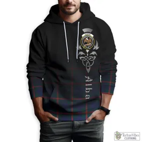 Agnew Tartan Hoodie Featuring Alba Gu Brath Family Crest Celtic Inspired