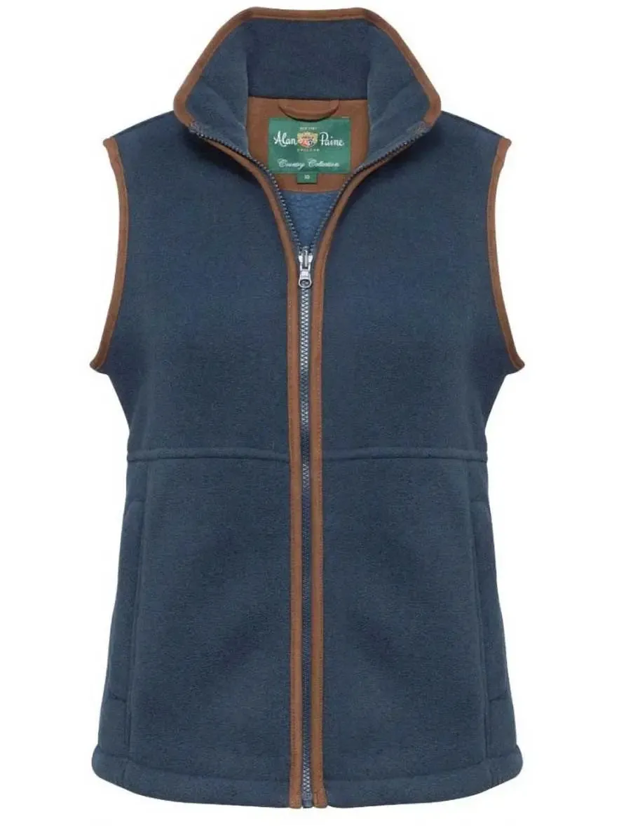 ALAN PAINE Aylsham Ladies Fleece Gilet - Blue Steel