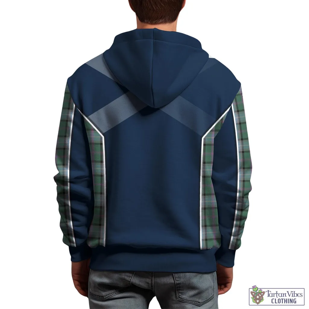 Alexander of Menstry Hunting Tartan Hoodie with Family Crest and Scottish Thistle Vibes Sport Style