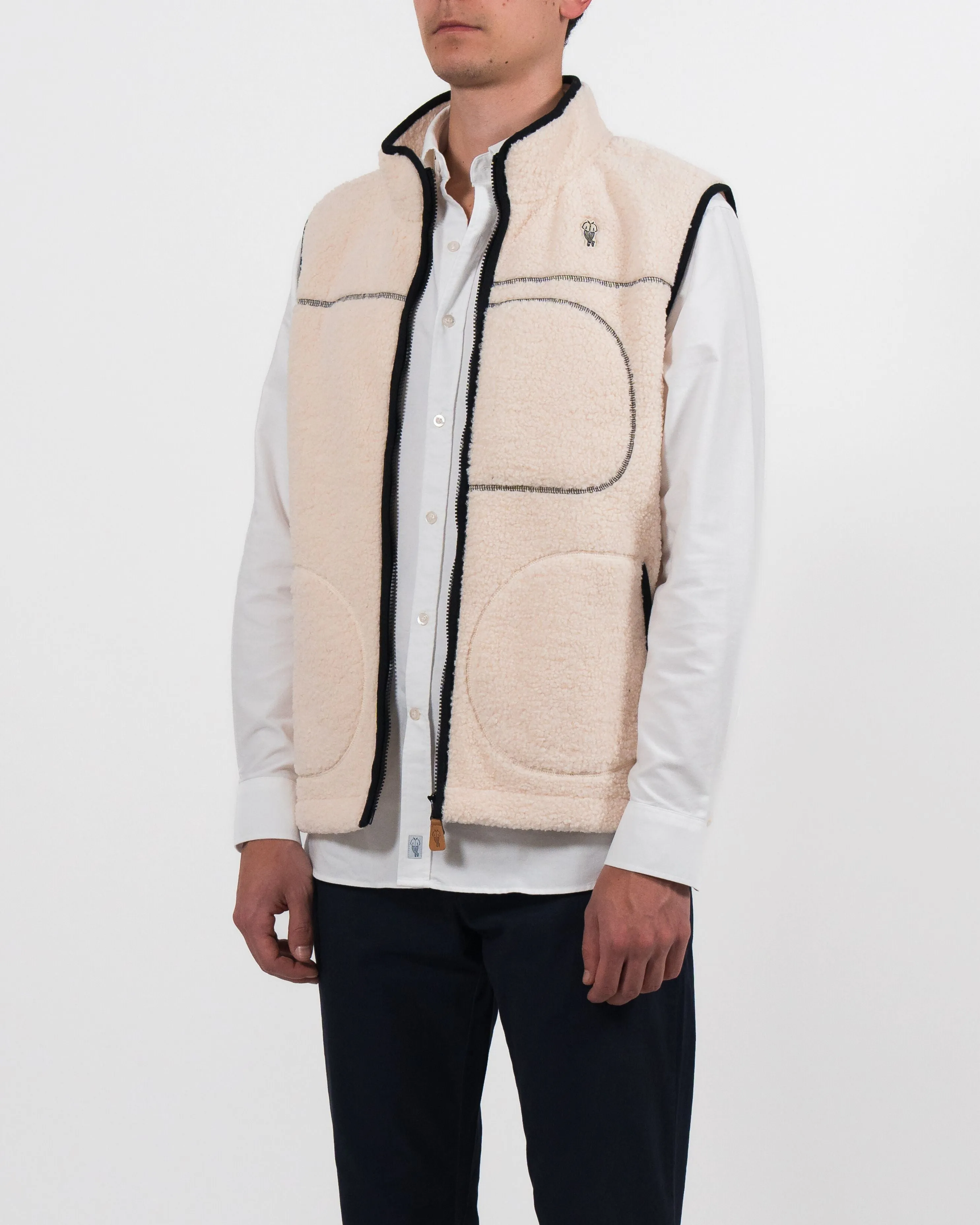 Alfré Cream Fleece Gilet