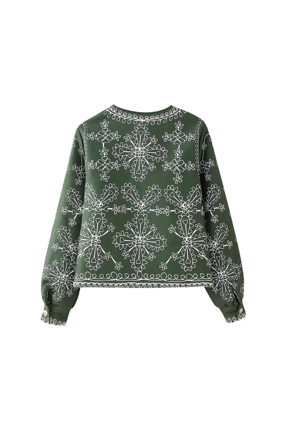 'Alice' Ethnic-Inspired Printed Open Cardigan