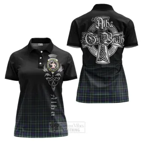 Allardice Tartan Women's Polo Shirt Featuring Alba Gu Brath Family Crest Celtic Inspired