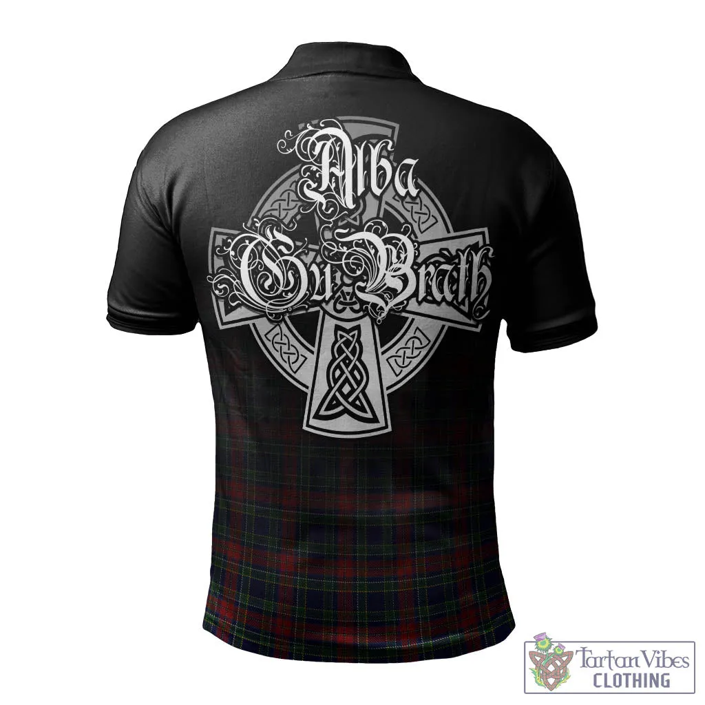 Allison Red Tartan Polo Shirt Featuring Alba Gu Brath Family Crest Celtic Inspired