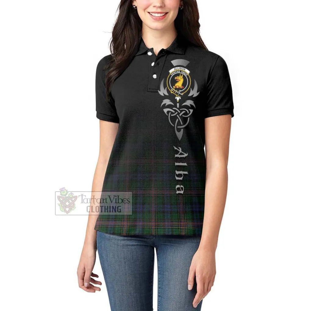 Allison Tartan Women's Polo Shirt Featuring Alba Gu Brath Family Crest Celtic Inspired