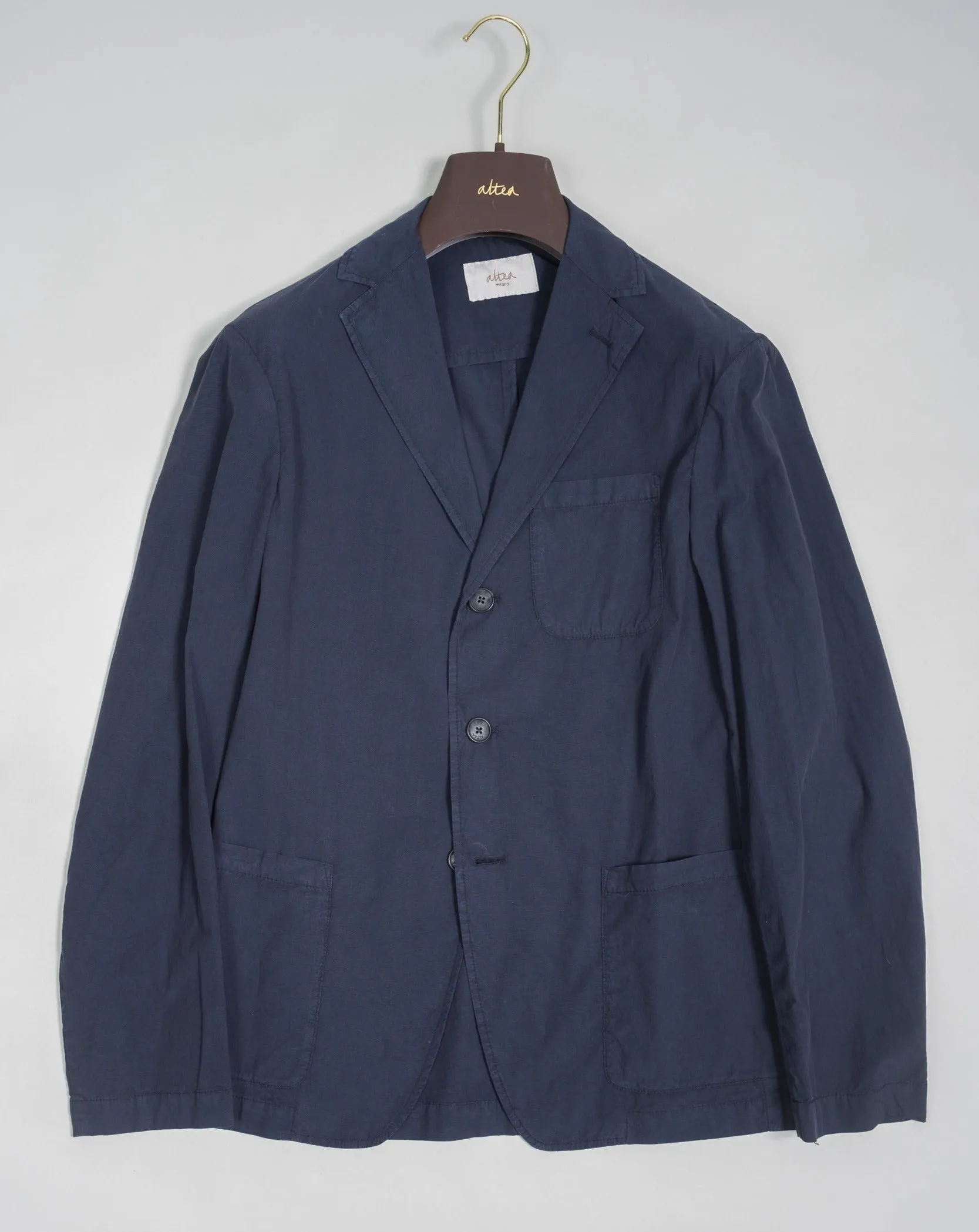 Altea Unconstructed Lightweight Shirt Jacket / Navy