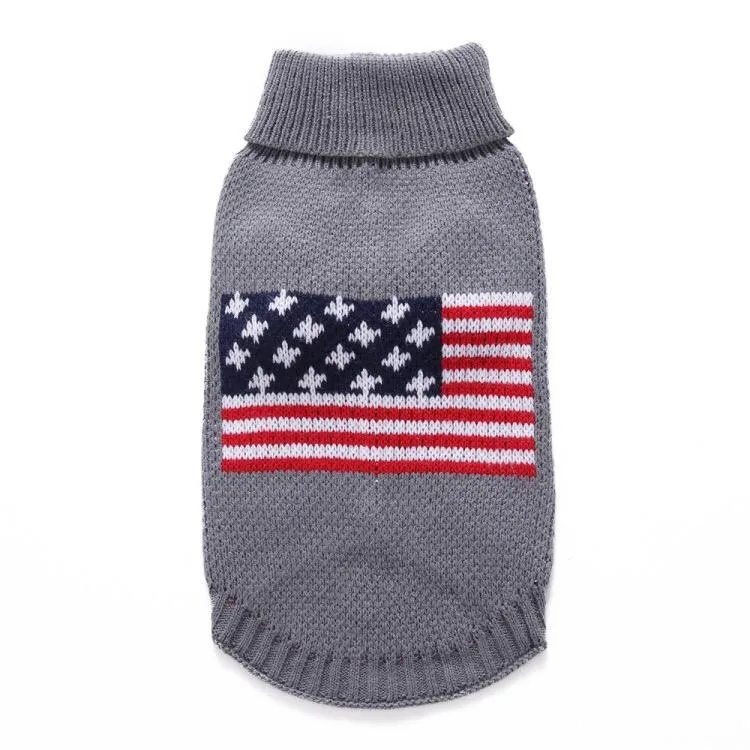 American Flag Dog Sweater