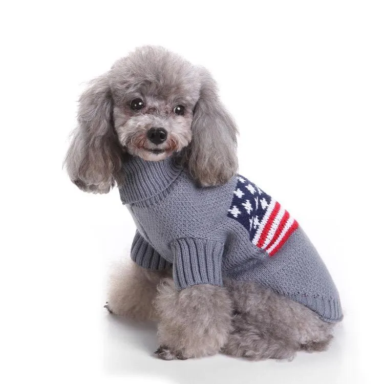 American Flag Dog Sweater