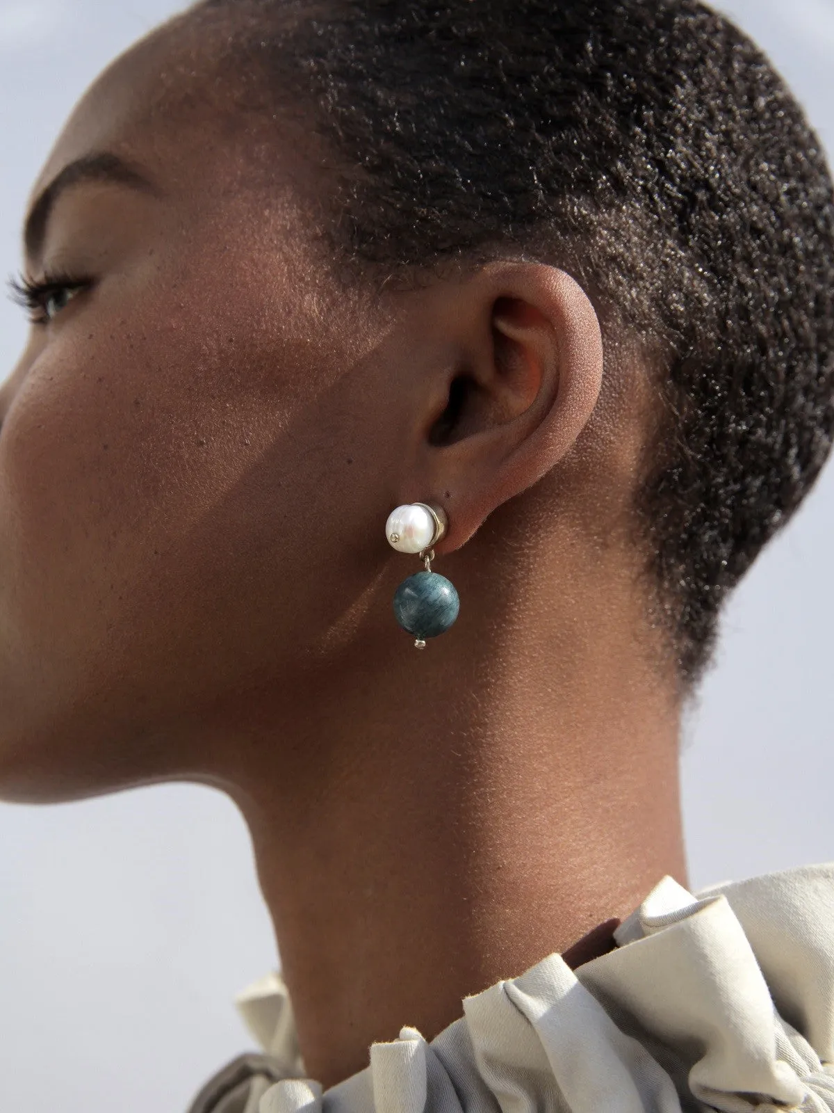 Anais Jade Pearl Earrings