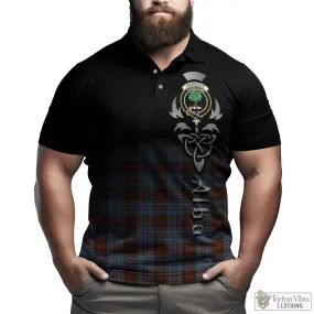 Anderson Modern Tartan Polo Shirt Featuring Alba Gu Brath Family Crest Celtic Inspired