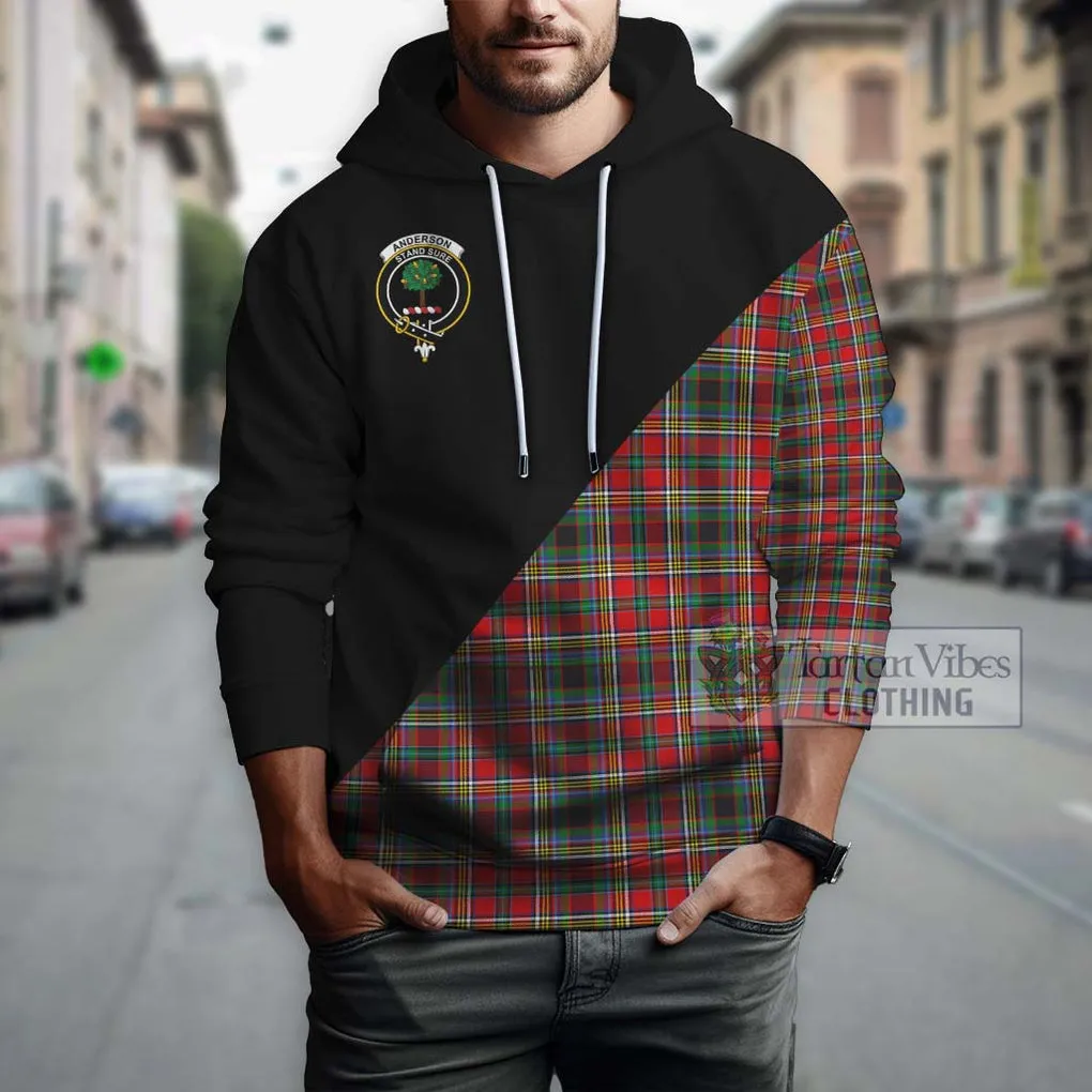 Anderson of Arbrake Tartan Hoodie with Family Crest and Military Logo Style