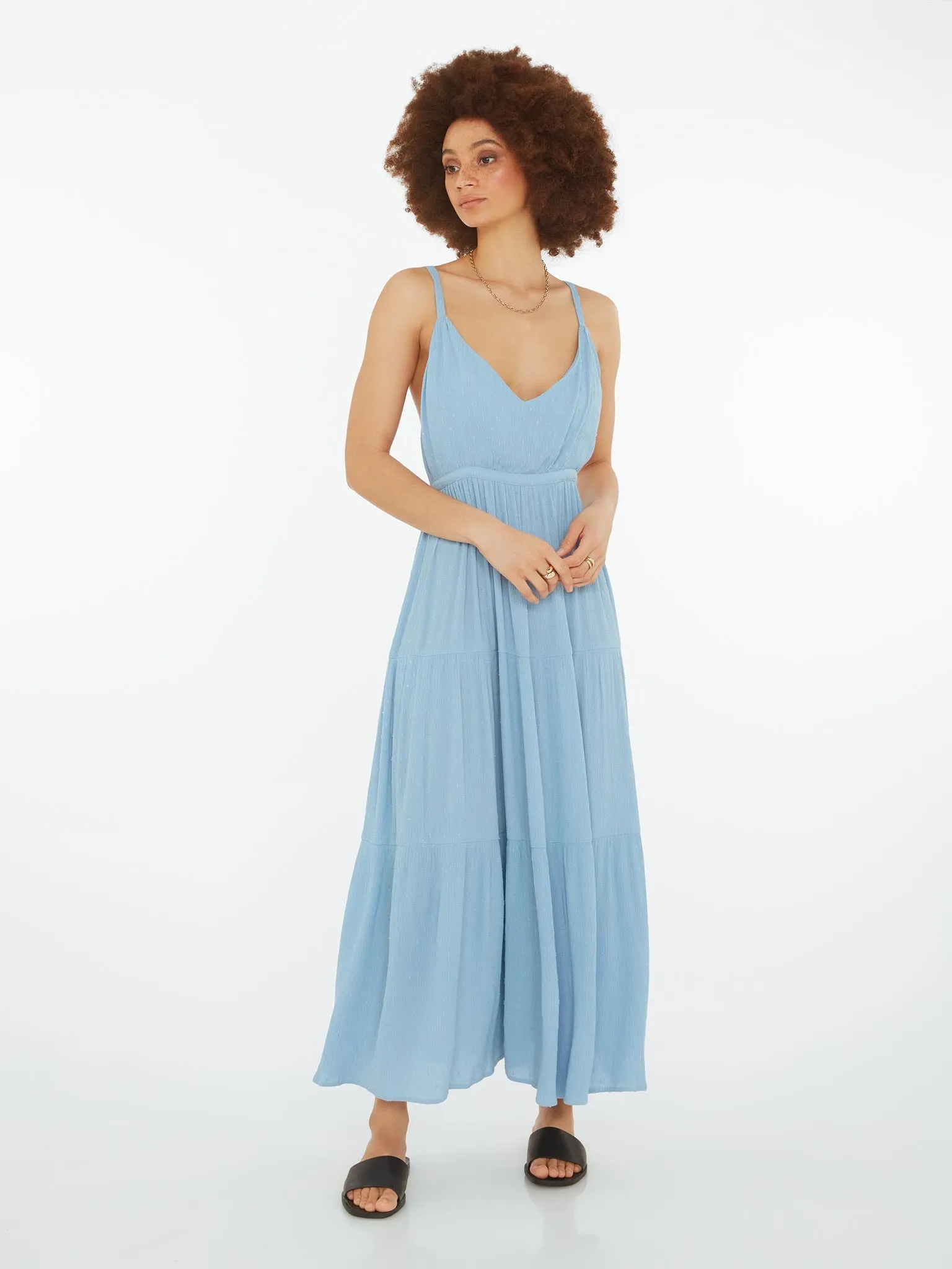 Angelica Maxi Dress in Blue