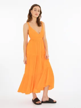 Angelica Maxi Dress in Orange