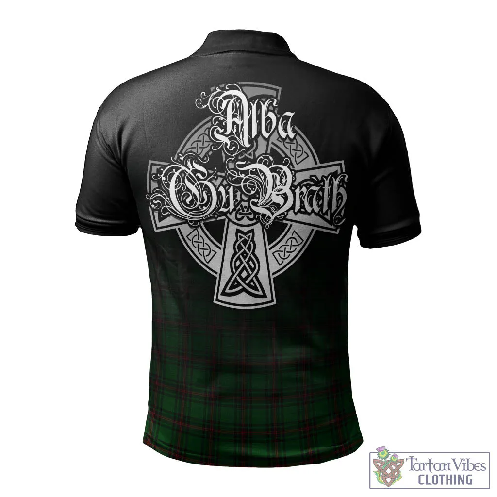 Anstruther Tartan Polo Shirt Featuring Alba Gu Brath Family Crest Celtic Inspired