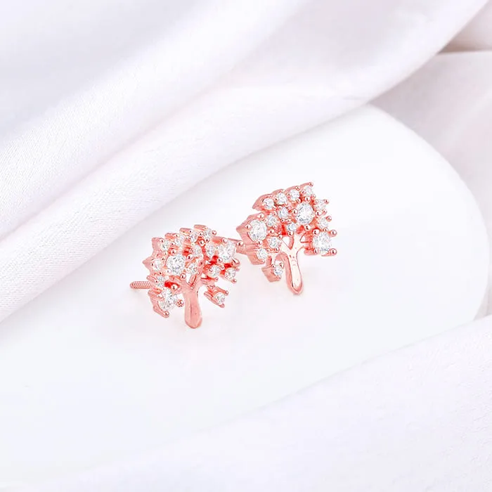 Anushka Sharma Rose Gold Tree of life Earrings