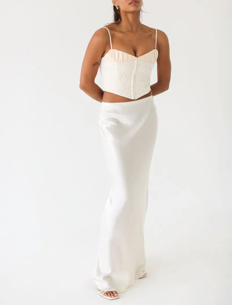 Archive Bias Maxi Skirt | Ivory