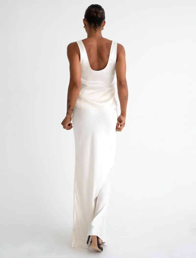 Archive Bias Maxi Skirt | Ivory