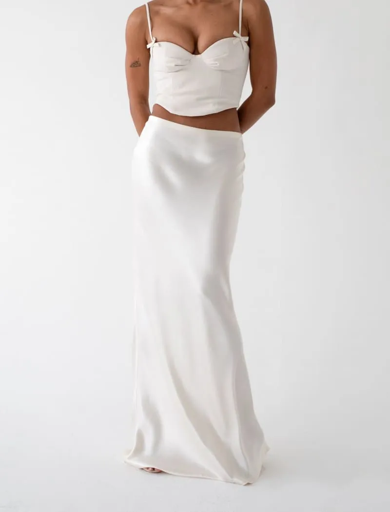 Archive Bias Maxi Skirt | Ivory