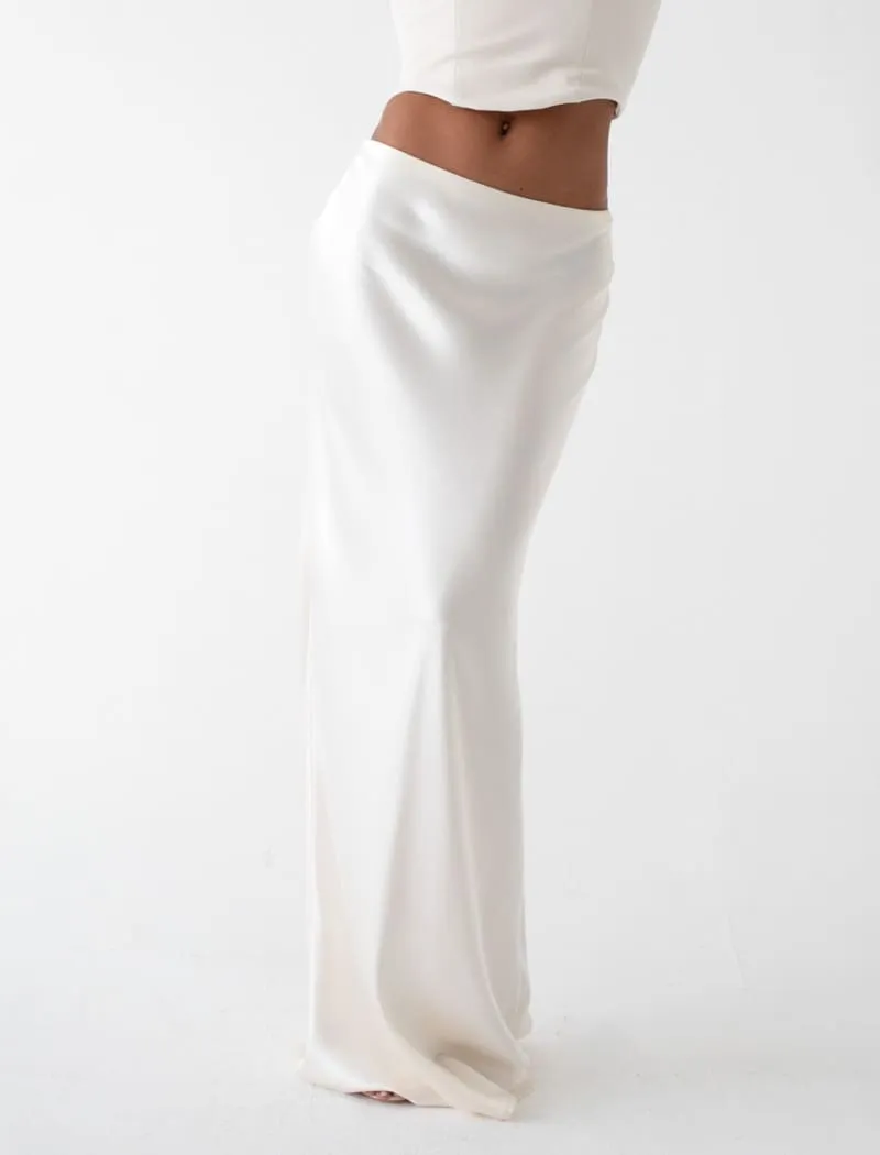 Archive Bias Maxi Skirt | Ivory