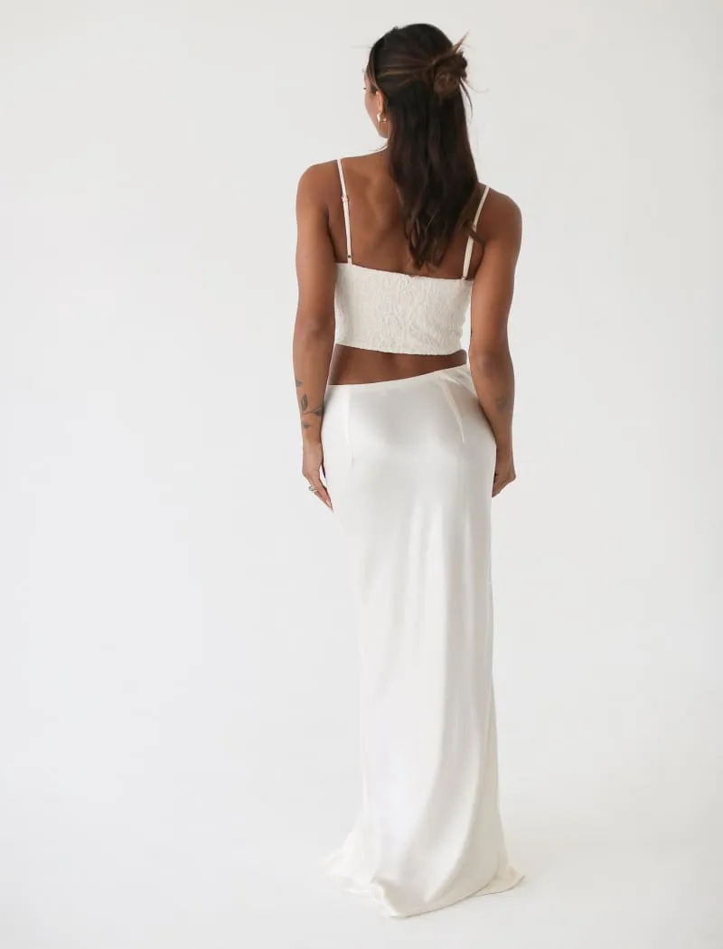 Archive Bias Maxi Skirt | Ivory