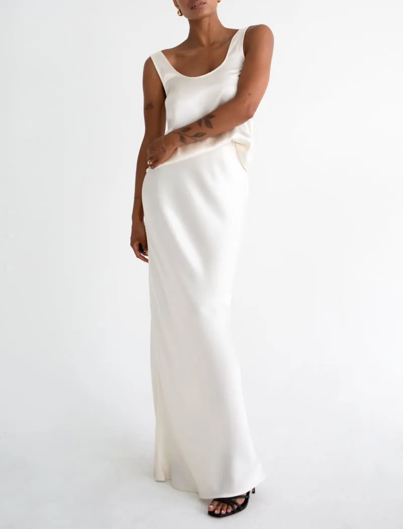 Archive Bias Maxi Skirt | Ivory