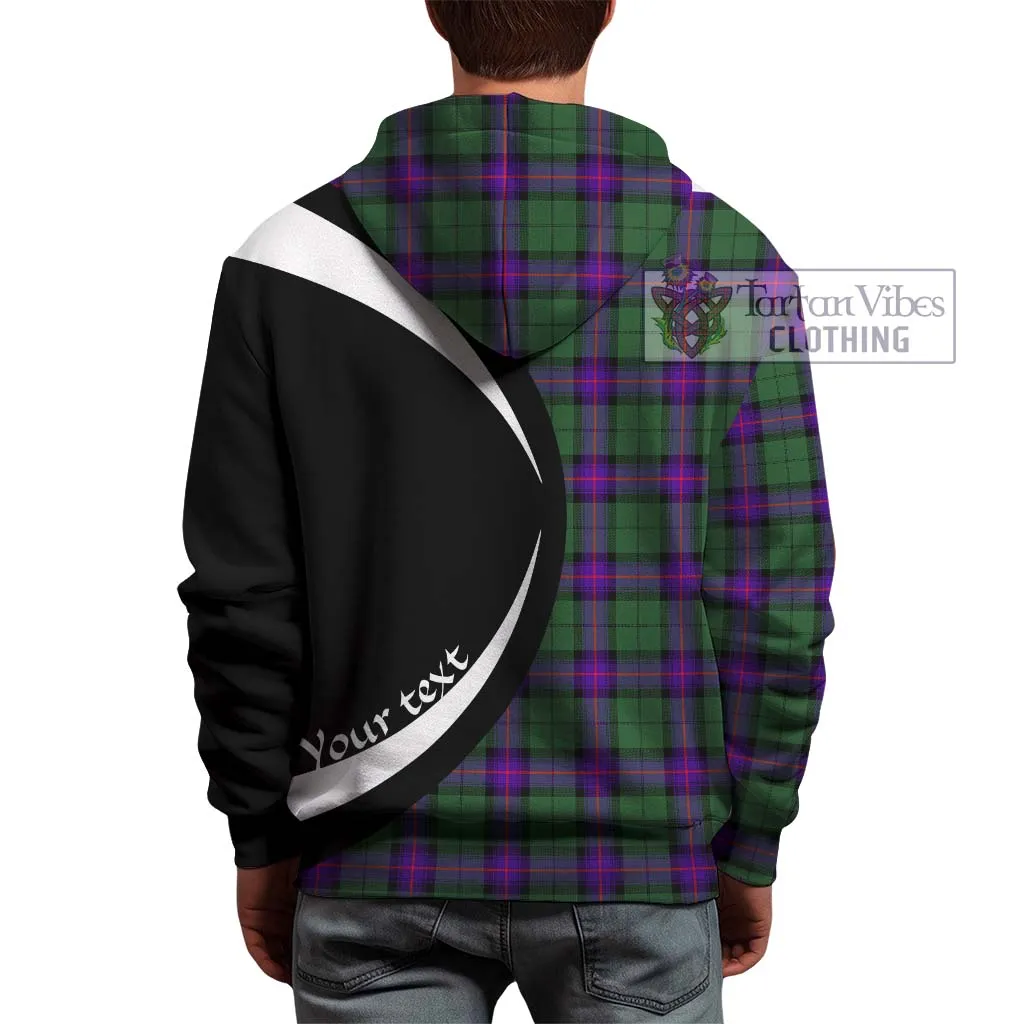 Armstrong Modern Tartan Hoodie with Family Crest Circle Style