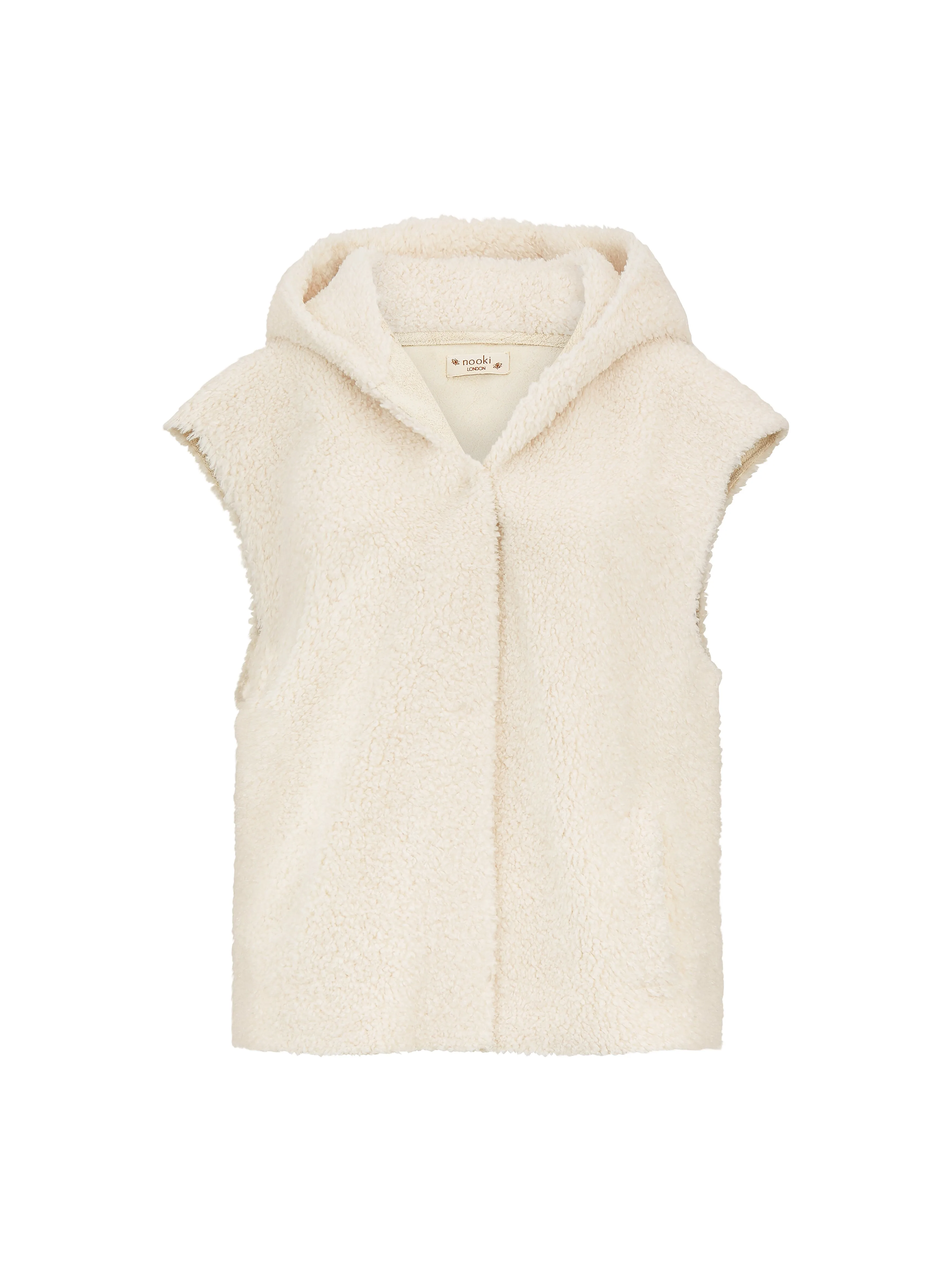 ASPEN BORG GILET-CREAM