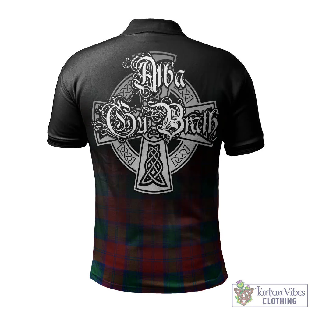 Auchinleck (Affleck) Tartan Polo Shirt Featuring Alba Gu Brath Family Crest Celtic Inspired