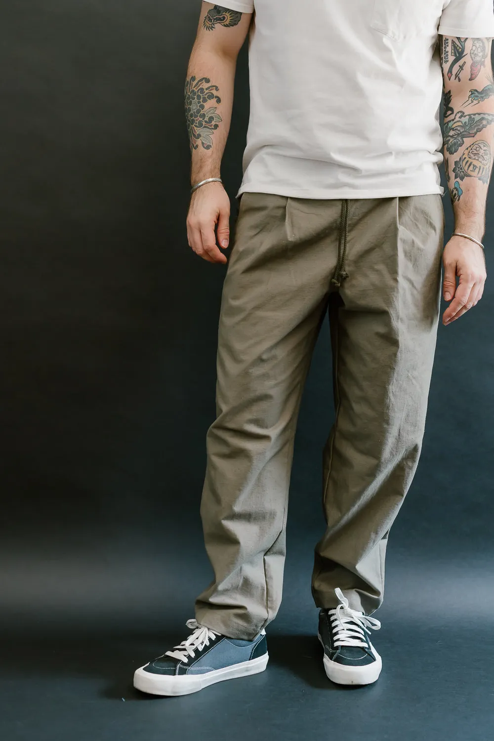 Back Nep Ump Pants - 38 Sepia