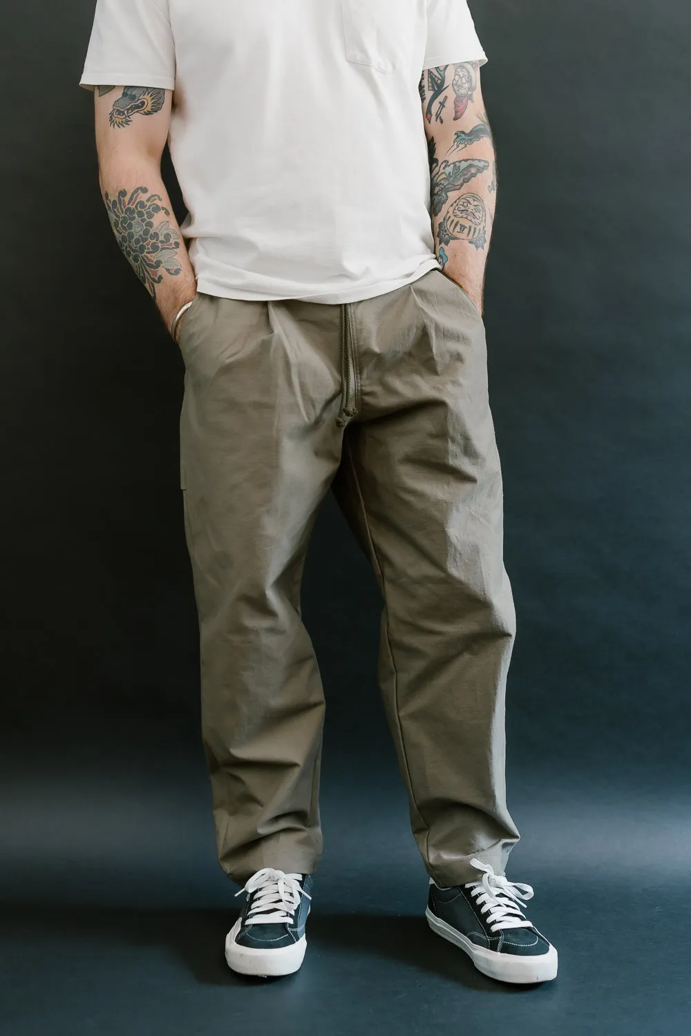 Back Nep Ump Pants - 38 Sepia