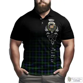 Baillie (Bailey) Tartan Polo Shirt Featuring Alba Gu Brath Family Crest Celtic Inspired