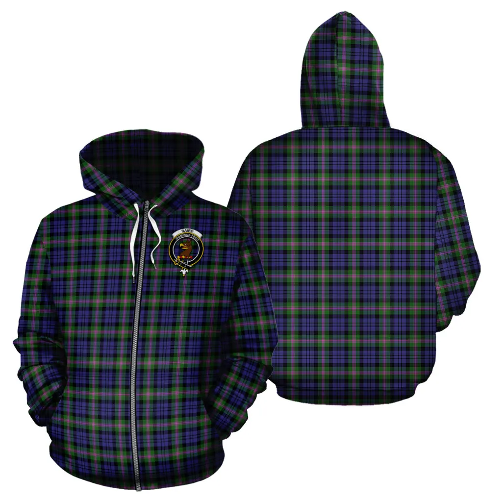 Baird Modern Tartan Hoodie with Family Crest