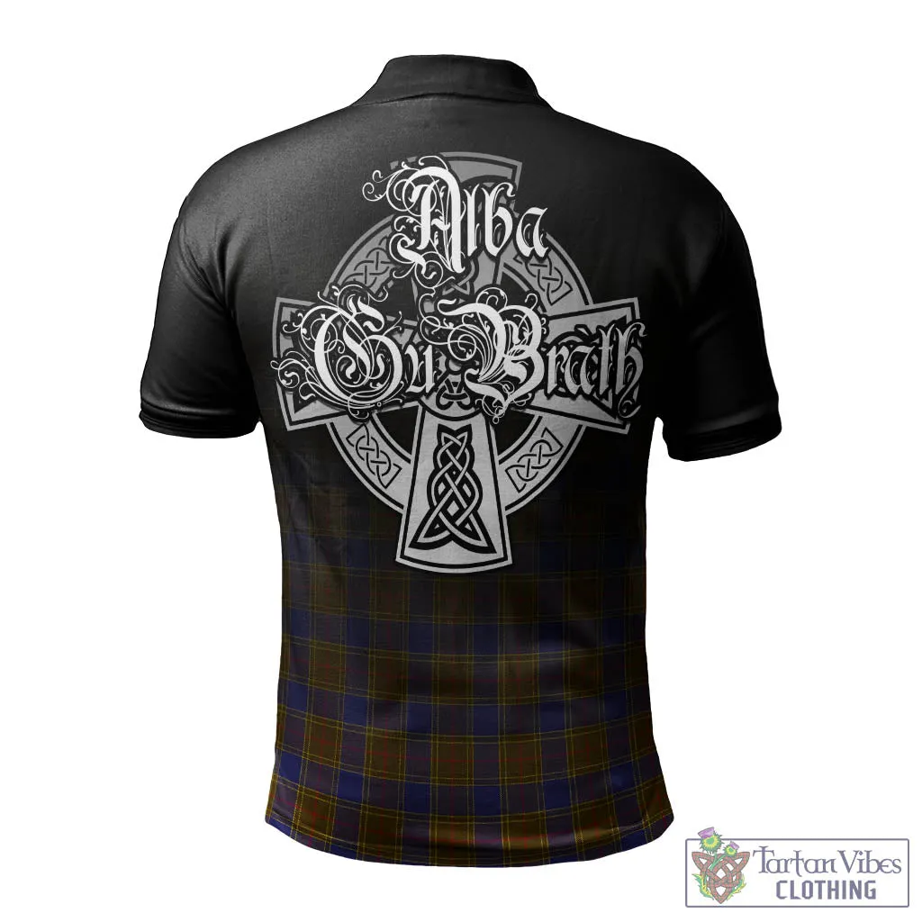 Balfour Tartan Polo Shirt Featuring Alba Gu Brath Family Crest Celtic Inspired