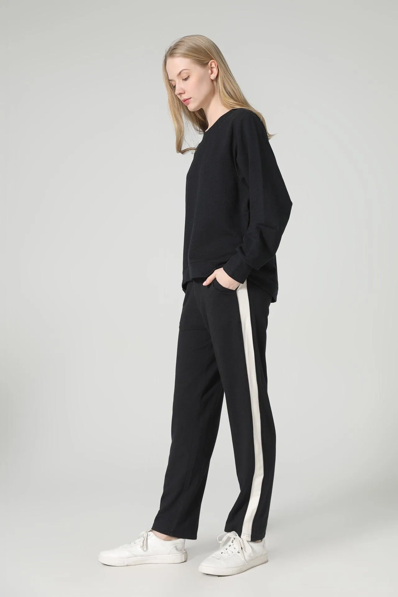 Bamboo Contrast Stripe Sweatpants