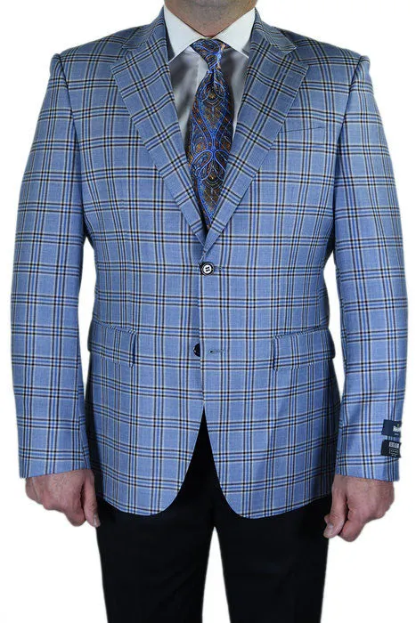 Berragamo "Fancy" Blue Windowpane Blazer