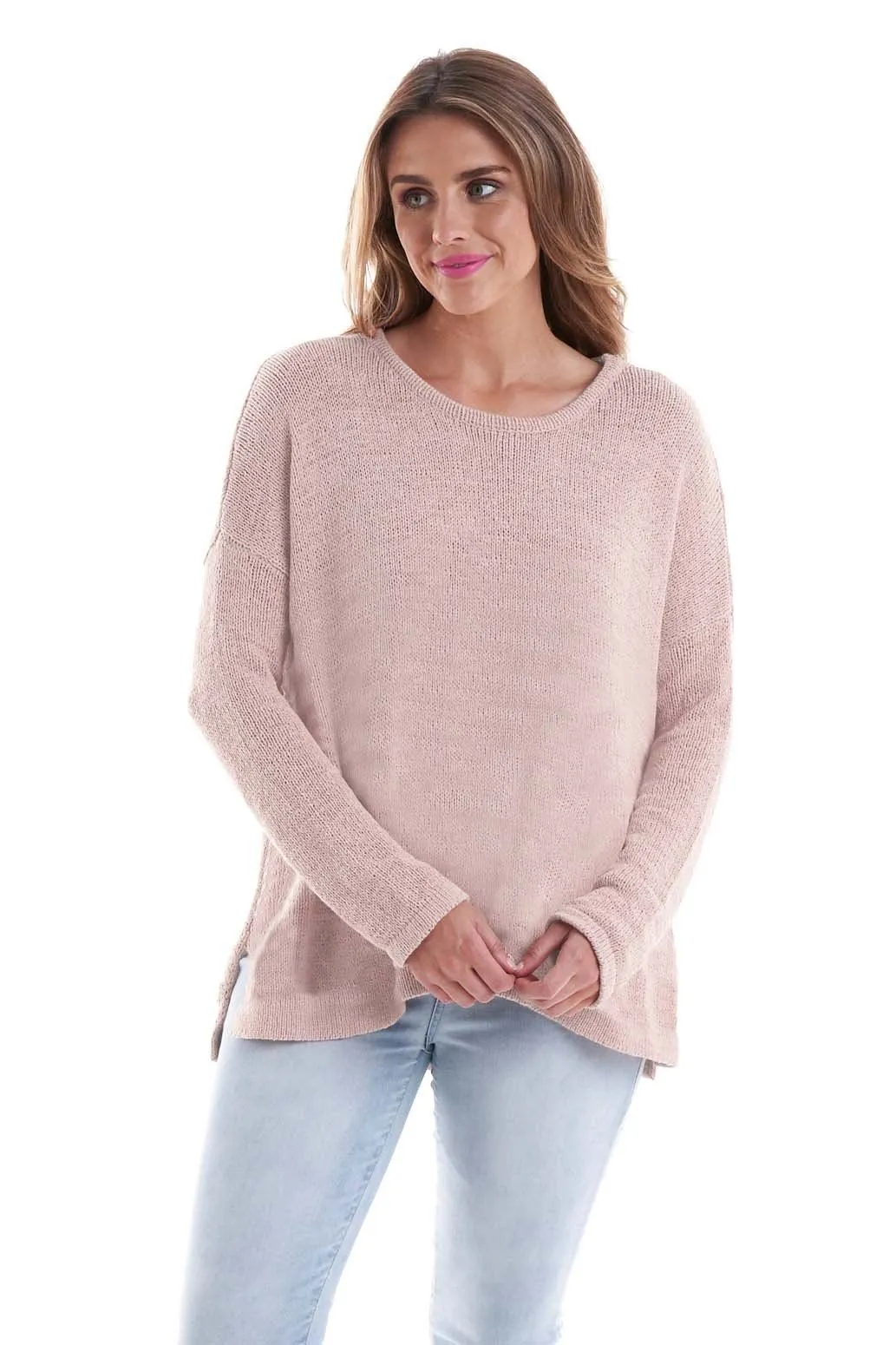 Betty Basics Hayden Knit Jumper in Dusty Petal