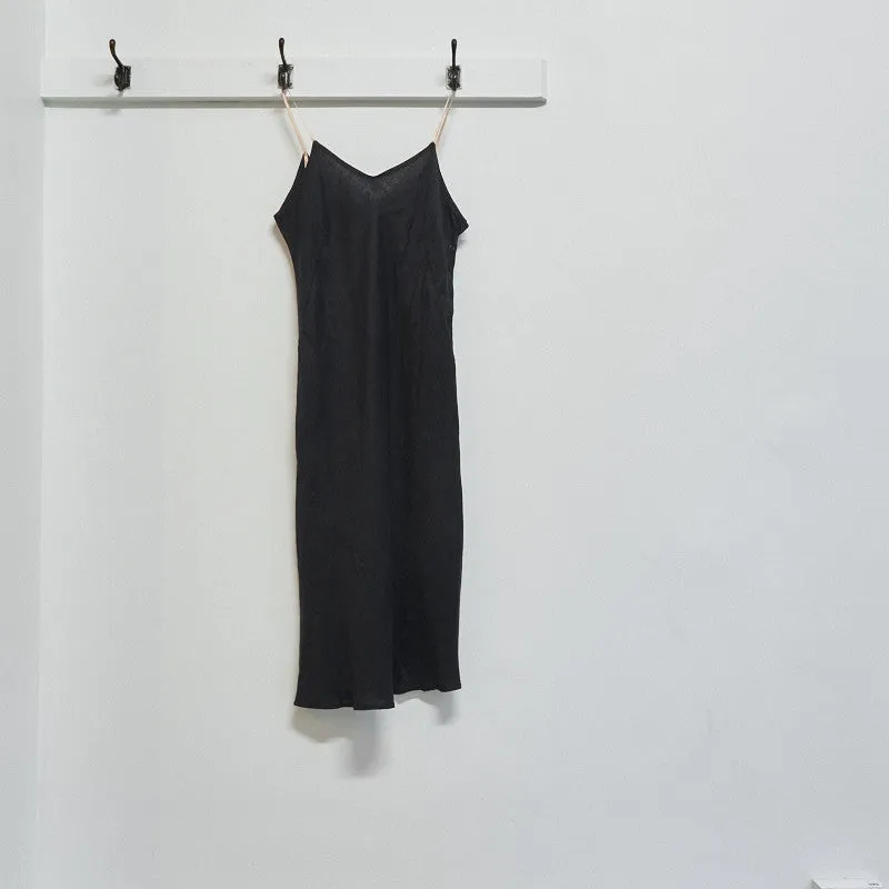 Bias cut linen slip dress